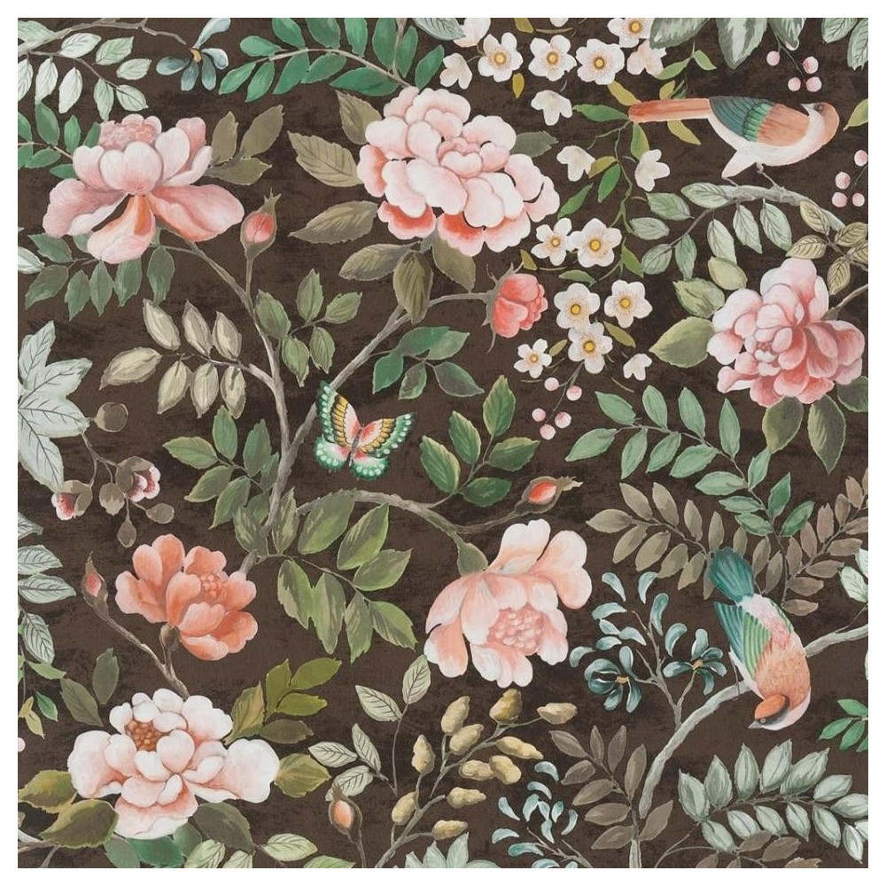 PAPEL PINTADO DESIGNERS GUILD PORCELAINE CHOCOLATE