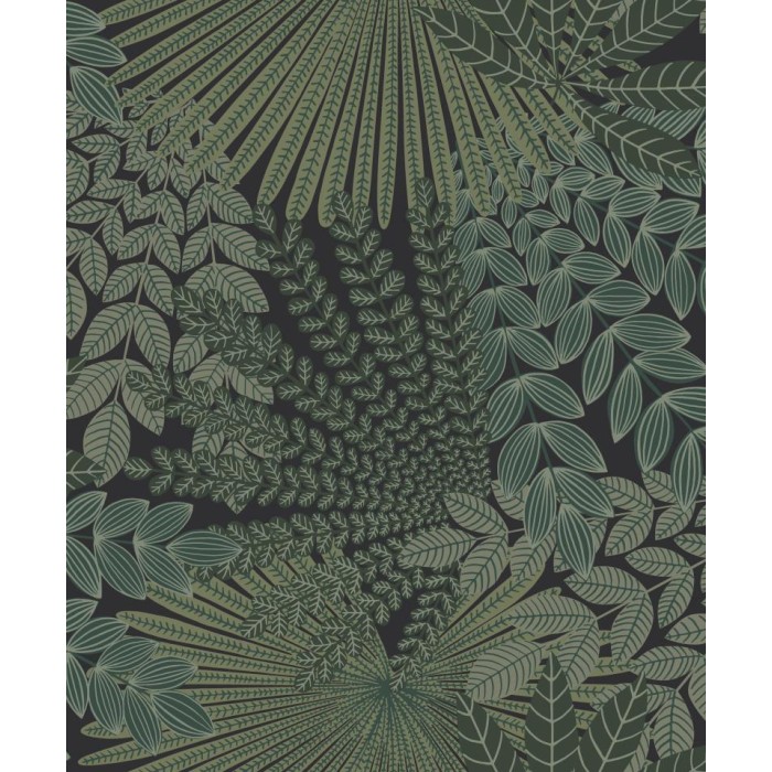 PAPEL PINTADO BORAS TREASURED VELVET LEAVES VERDE