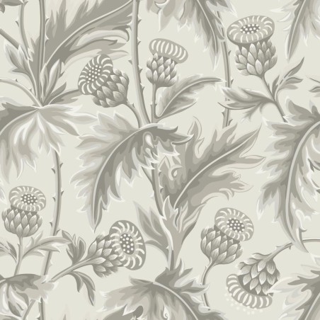 PAPEL PINTADO BORAS TREASURED THISTLE GRISES