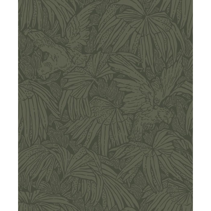 PAPEL PINTADO BORAS TREASURED HIDDEN PARROT VERDE