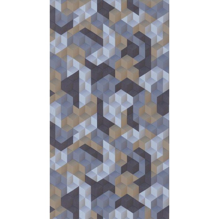 PAPEL PINTADO CASADECO PERCEPTION TETRIMINO AZUL