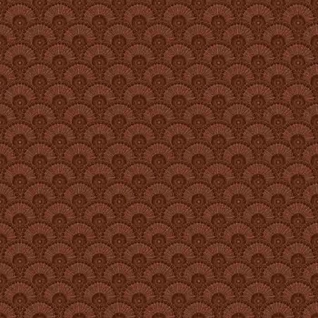 PAPEL PINTADO TRES TINTAS ITERA FLABELO NARANJA