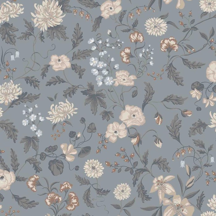 PAPEL PINTADO TRES TINTAS HUSET TILL KARIN BLUE