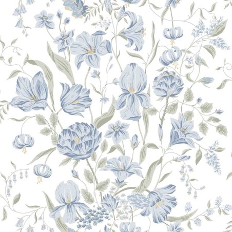 PAPEL PINTADO TRES TINTAS HUSET KARINS BUKETT SKY 