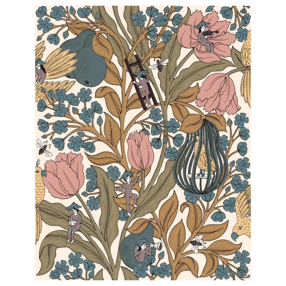 PAPEL PINTADO COORDONNE METAMORP NEO V ROSA/MULTIC