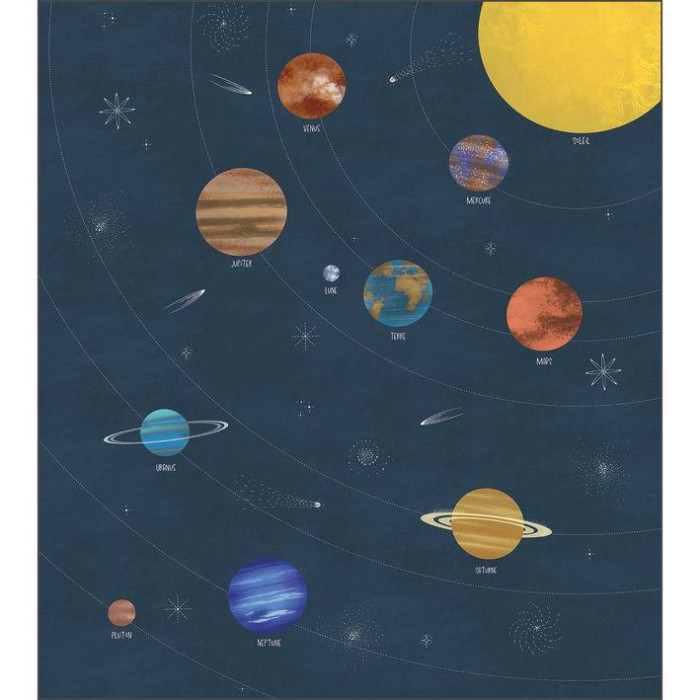 MURAL CASELIO LES MINIS MONDE DES PLANETES M AZUL
