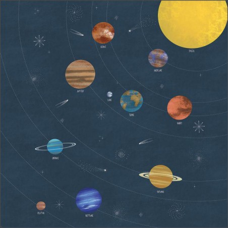MURAL CASELIO LES MINIS MONDE DES PLANETES S AZUL