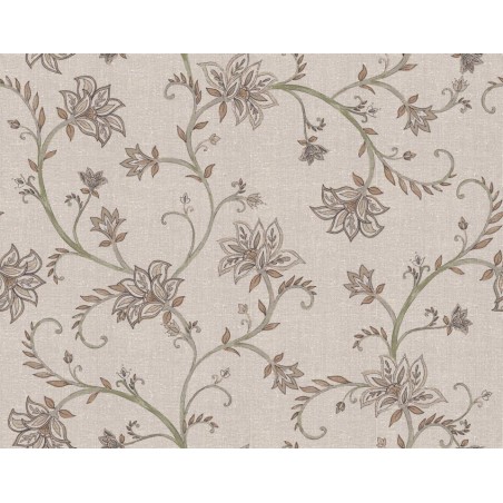 PAPEL PINTADO COORDONNE VICTORIAN LILY ECRU