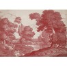 MURAL COORDONNE VICTORIAN ENGRAVING RED