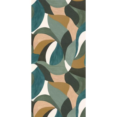 PAPEL PINTADO CASAMANCE TERRA ROSA MANDORLA VER/MA