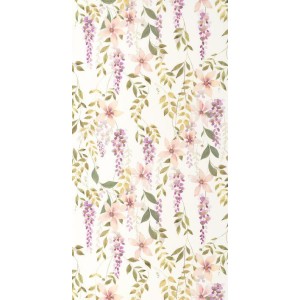 PAPEL PINTADO CASADECO SOLIFLORE WISTERIA VER/ROSA