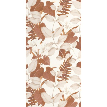 PAPEL PINTADO CASADECO SOLIFLORE ROYAL LILY MARRÓN