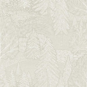PAPEL PINTADO BORAS WOODLAND NORTHERN FOREST GR/BL