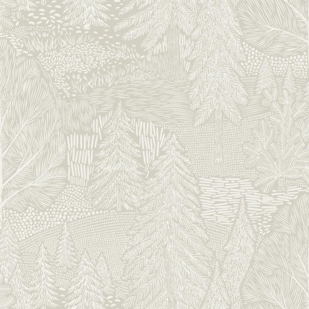 PAPEL PINTADO BORAS WOODLAND NORTHERN FOREST GR/BL