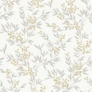 PAPEL PINTADO BORAS WOODLAND FOREST BERRIES GR/AMA
