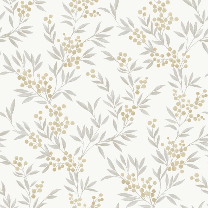 PAPEL PINTADO BORAS WOODLAND FOREST BERRIES GR/AMA