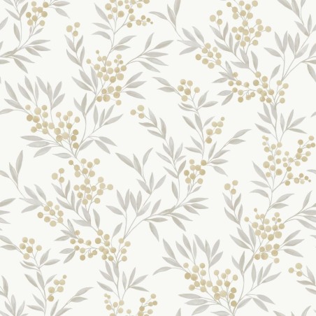 PAPEL PINTADO BORAS WOODLAND FOREST BERRIES GR/AMA