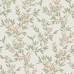 PAPEL PINTADO BORAS WOODLAND FOREST BERRIES VER/CA