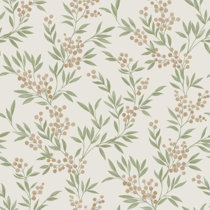 PAPEL PINTADO BORAS WOODLAND FOREST BERRIES VER/CA