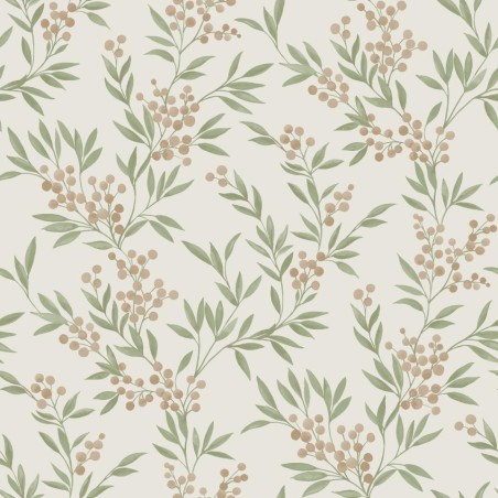 PAPEL PINTADO BORAS WOODLAND FOREST BERRIES VER/CA