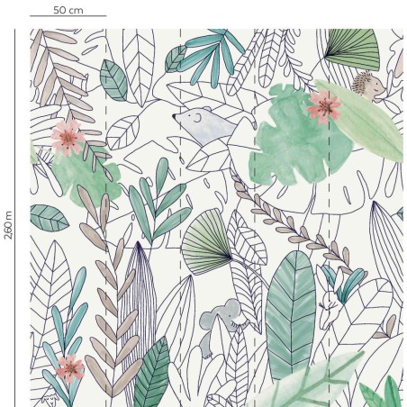 MURAL LA MAISON TARTINE ET CHOCOLAT FORET TROPICAL