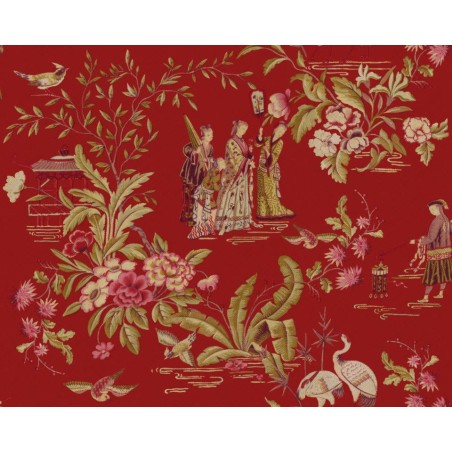 PAPEL PINTADO COORDONNE FORBIDDEN TANG WALK RUBY