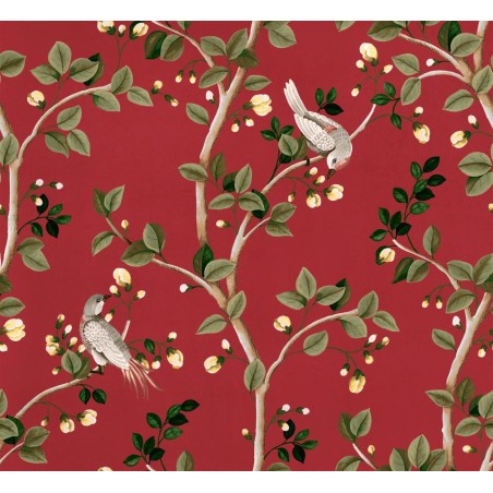 PAPEL PINTADO COORDONNE FORBIDDEN BIRDS RUBY