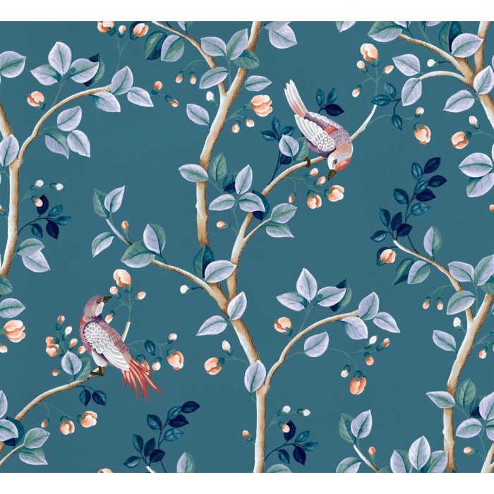 PAPEL PINTADO COORDONNE FORBIDDEN BIRDS SAPHIRE
