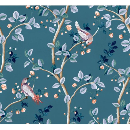 PAPEL PINTADO COORDONNE FORBIDDEN BIRDS SAPHIRE