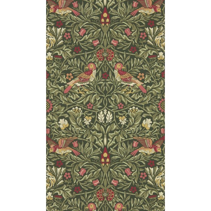 PAPEL PINTADO MORRIS EMERY WALKER´S BIRD VER/ROJ