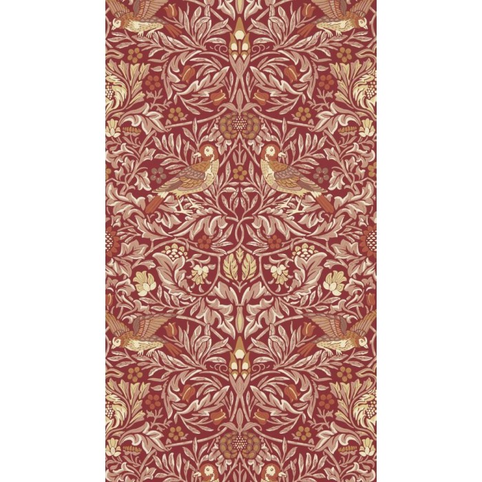 PAPEL PINTADO MORRIS EMERY WALKER´S BIRD ROJO