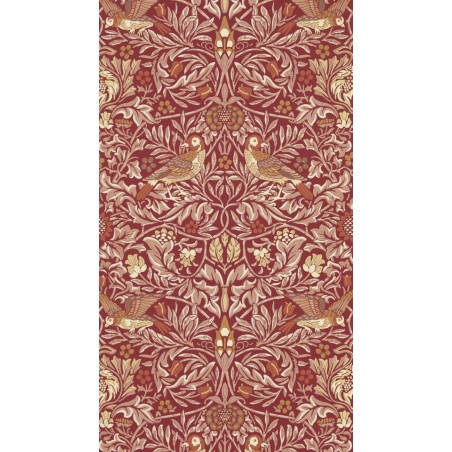 PAPEL PINTADO MORRIS EMERY WALKER´S BIRD ROJO