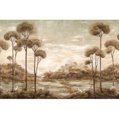 MURAL COORDONNE FORBIDDEN XI HU LAKE AMBER L