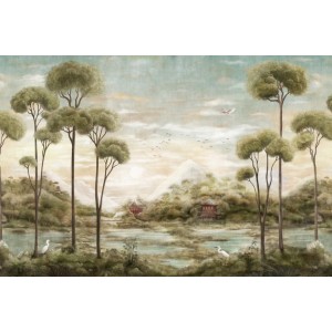 MURAL COORDONNE FORBIDDEN XI HU LAKE JADE