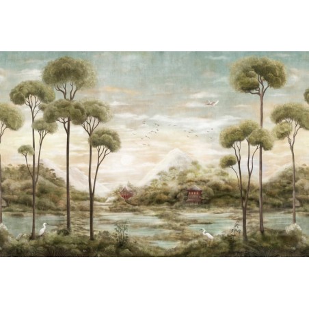 MURAL COORDONNE FORBIDDEN XI HU LAKE JADE