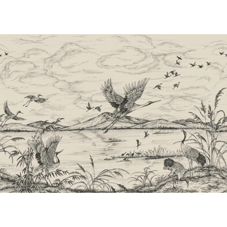 MURAL COORDONNE FORBIDDEN HERON´S POETRY NACRE