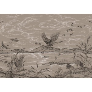 MURAL COORDONNE FORBIDDEN HERON´S POETRY JUTE