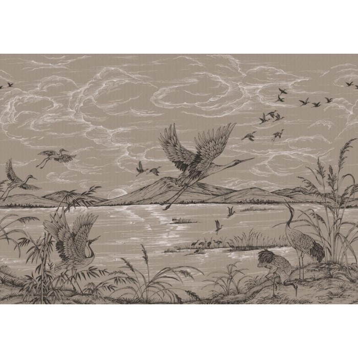 MURAL COORDONNE FORBIDDEN HERON´S POETRY JUTE