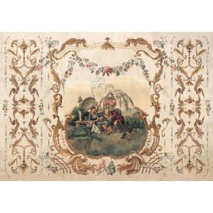 MURAL COORDONNE FORBIDDEN MING PORTRAIT PAPYRUS 