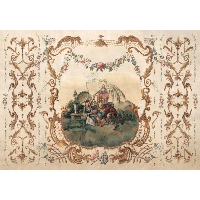 MURAL COORDONNE FORBIDDEN MING PORTRAIT PAPYRUS 