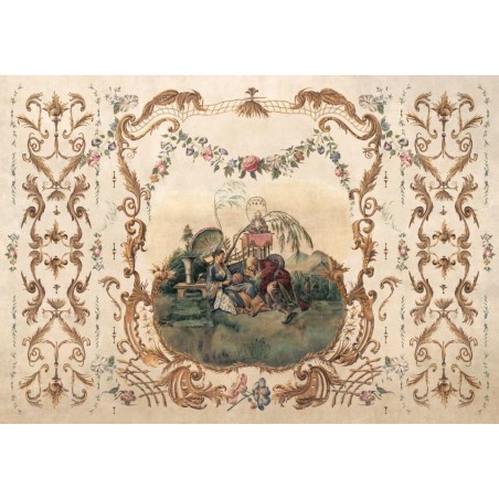 MURAL COORDONNE FORBIDDEN MING PORTRAIT PAPYRUS 