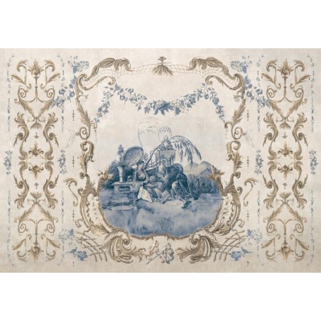 MURAL COORDONNE FORBIDDEN MING PORTRAIT SAPPHIRE 