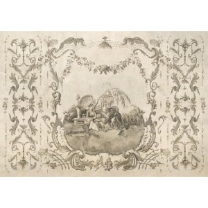 MURAL COORDONNE FORBIDDEN MING PORTRAIT NACRE