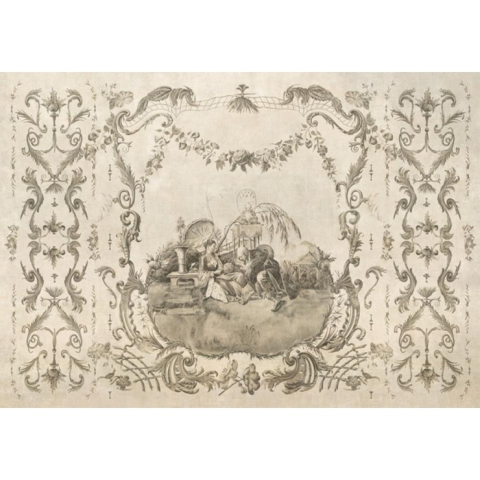 MURAL COORDONNE FORBIDDEN MING PORTRAIT NACRE