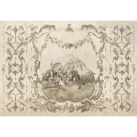 MURAL COORDONNE FORBIDDEN MING PORTRAIT NACRE