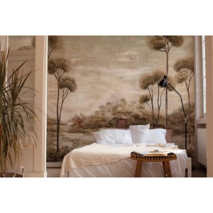 MURAL COORDONNE FORBIDDEN XI HU LAKE AMBER L