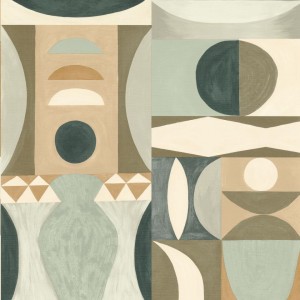 PAPEL PINTADO CASAMANCE MOUVEMENTS AUGUSTE VERDES