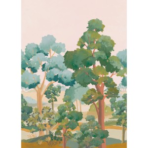 MURAL CASELIO BALADE L´ÉTÉ INDIEN VERT M ROSA/VER