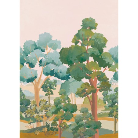 MURAL CASELIO BALADE L´ÉTÉ INDIEN VERT M ROSA/VER