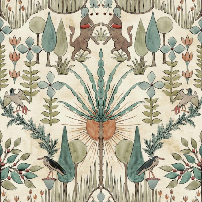 PAPEL PINTADO COORDONNE BERBER OASIS VILLA EMERALD